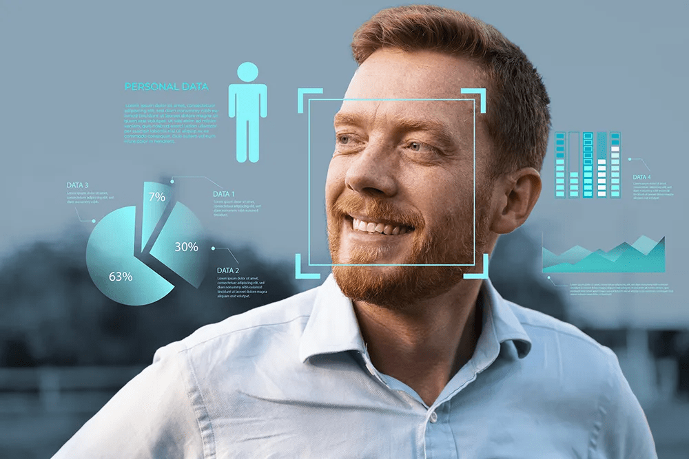 homme avec des outils d’intelligence artificielle